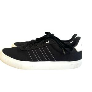 Adidas Men’s Black Canvas Sneakers Size 6.5 Casual Low Top Shoes